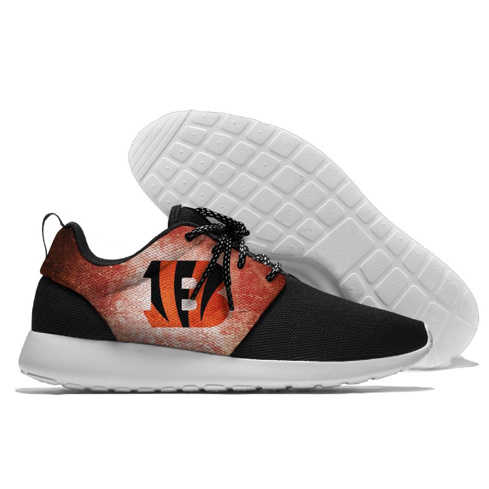 Women's NFL Cincinnati Bengals Roshe Style Lightweight Running Shoes 007